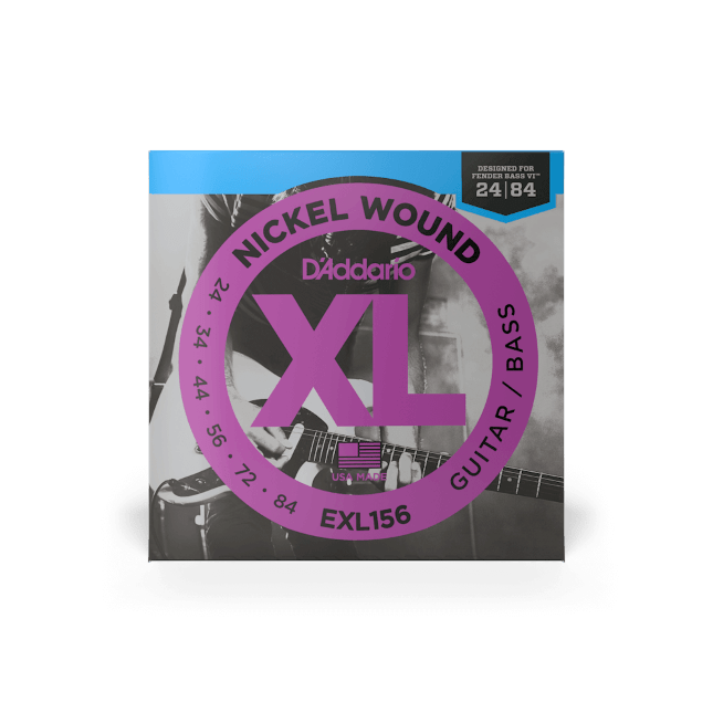 D'Addario 24 - 84 Fender Bass VI, XL Nickel Electric Guitar Strings - Ev - Entz Music