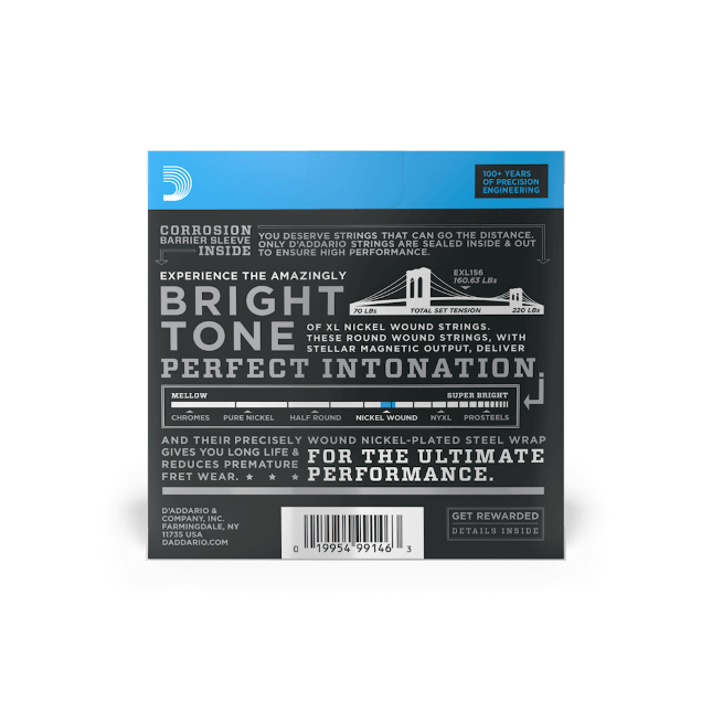 D'Addario 24 - 84 Fender Bass VI, XL Nickel Electric Guitar Strings - Ev - Entz Music