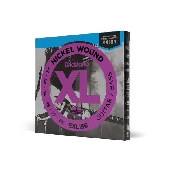 D'Addario 24 - 84 Fender Bass VI, XL Nickel Electric Guitar Strings - Ev - Entz Music