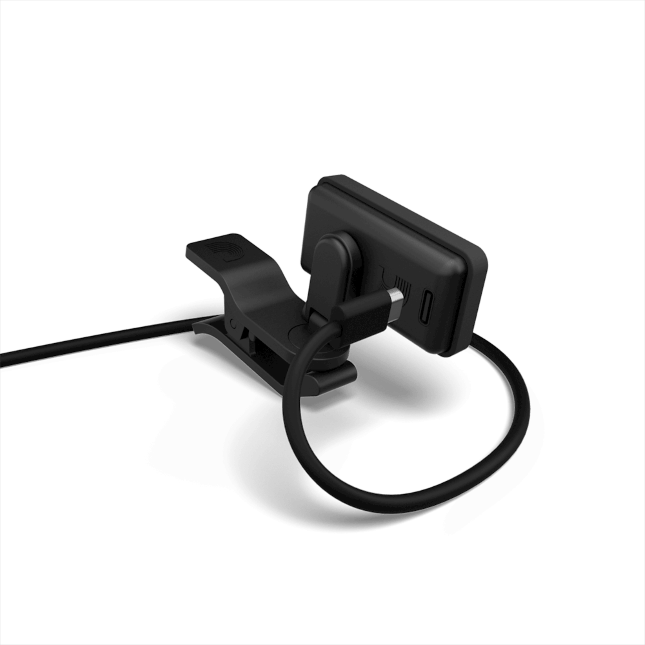 D'Addario Eclipse Rechargeable Headstock Tuner – USB - Powered Clip - On Tuner for Guitar & Bass - Ev - Entz Music