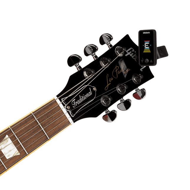 D'Addario Eclipse Rechargeable Headstock Tuner – USB - Powered Clip - On Tuner for Guitar & Bass - Ev - Entz Music