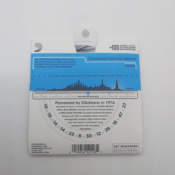 D'Addario EJ38 12 - String Phosphor Bronze, Light, 10 - 47 Strings - Ev - Entz Music