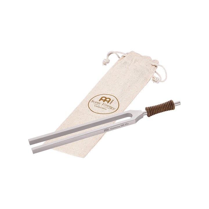 Meinl Sonic Energy Binaural Therapy Tuning Fork Gamma 188 Hz with cork handle and cotton bag