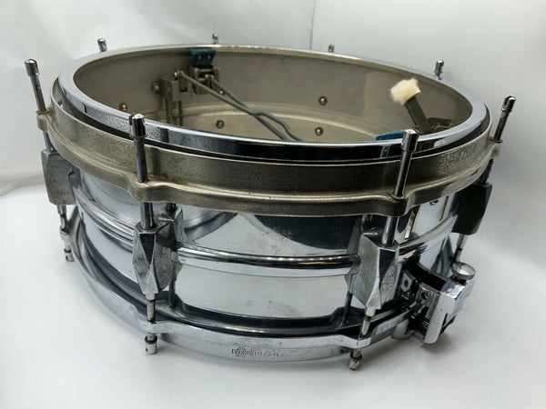 Premier Dominion Ace Snare Drum 1930s - Chrome over Brass
