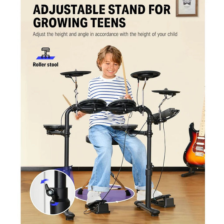 Donner DED - 70 Electric Drum Set - Compact Electronic Drum Kit for Beginners - Ev - Entz Music