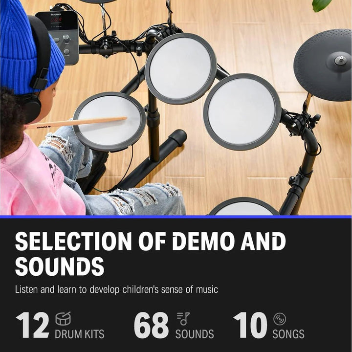 Donner DED - 70 Electric Drum Set - Compact Electronic Drum Kit for Beginners - Ev - Entz Music