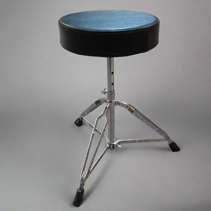 Drum Throne with Double Braced Legs and Padded Round Seat - Height Adjustable - Ev - Entz Music
