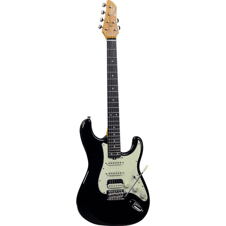 Eko Aire V - NOS Black Electric Guitar - HSS Configuration with Split Humbucker - Ev - Entz Music