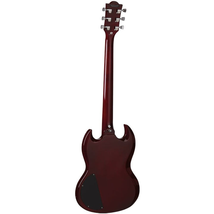 Eko DV - 10 Transparent Red Electric Guitar - SG Style with Dual Humbuckers - Ev - Entz Music