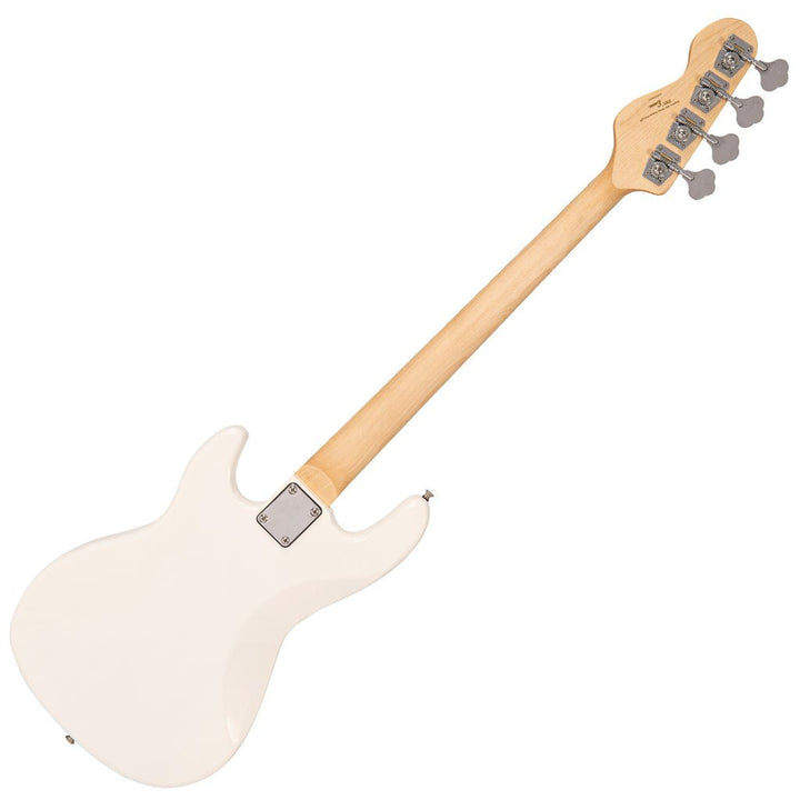 Encore Blaster E40 Bass Guitar Pack with Kinsman 20W Bass Amp, Accessories (Strap, Tuner, Picks, Strings) & Free Online Lessons - Vintage White - Ev - Entz Music