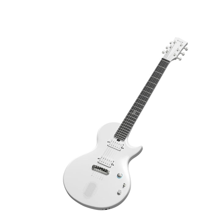 Enya Nova Go Sonic White Electric Guitar – Smart Carbon Fibre Travel Guitar with Built - in Effects (38") - Ev - Entz Music