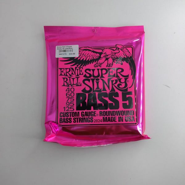 Ernie Ball 5 - String Super Slinky Nickel Wound 40 - 125 Bass Guitar Strings - Ev - Entz Music