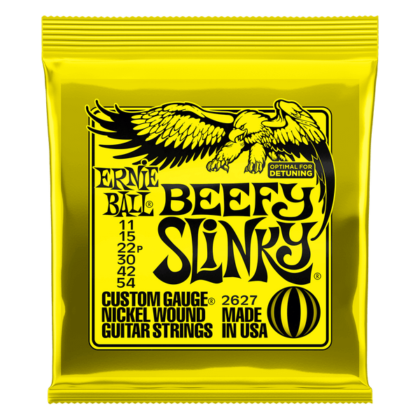 Ernie Ball Beefy Slinky Nickel Wound Electric Guitar Strings – 11 - 54 Gauge for Heavy Styles - Ev - Entz Music