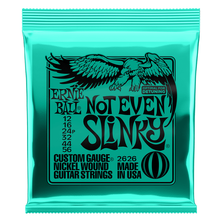 Ernie Ball Not Even Slinky Nickel Wound Electric Guitar Strings – 12 - 56 Gauge for Drop Tuning - Ev - Entz Music