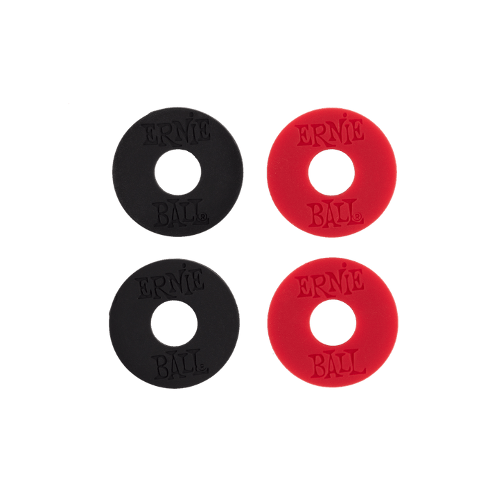 Ernie Ball Strap Blocks 4PK Black & Red - Ev - Entz Music
