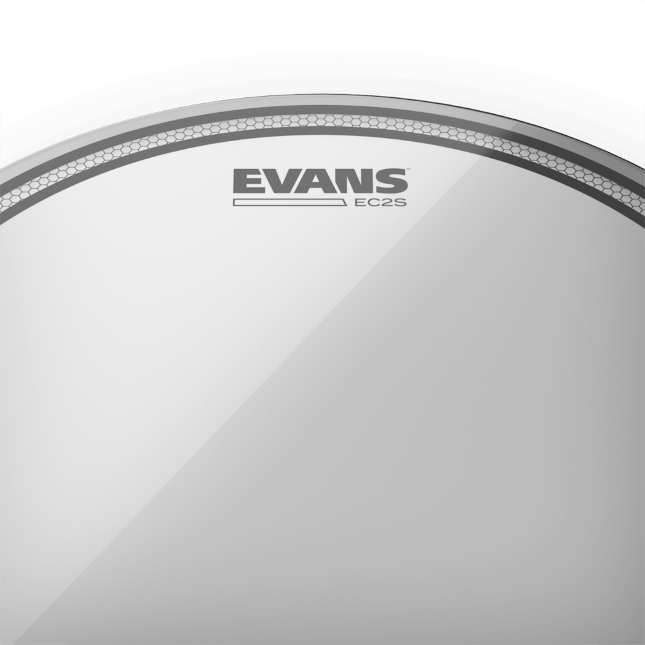 Evans EC2S Clear Tom Batter Drumhead – Focused Tone and Durability - Ev - Entz Music