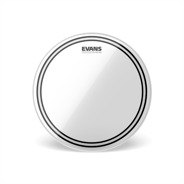 Evans EC2S Clear Tom Batter Drumhead – Focused Tone and Durability - Ev - Entz Music