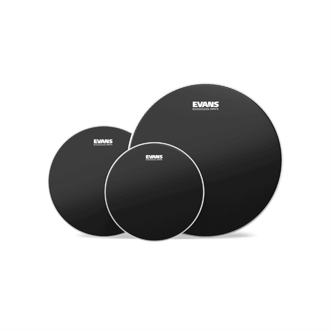EVANS Onyx Tom Pack - 3 Drum Heads with Dual - Ply Construction & Enhanced Low - End Response - Ev - Entz Music