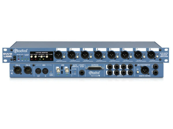 Radial SW8-USB – 8-Channel USB Auto-Switcher & Redundant Playback Interface for Live Performance (R800-8101-00)
