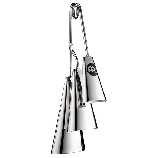 MEINL Percussion Triple A-Go-Go Bell – Medium, Chrome-Plated Steel (STBAGTRI-CH)