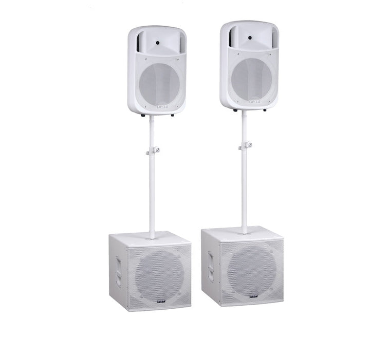 FBT J2000 Active PA System Package - 12" Speakers & 15" Subwoofer with Poles and Covers - Ev - Entz Music