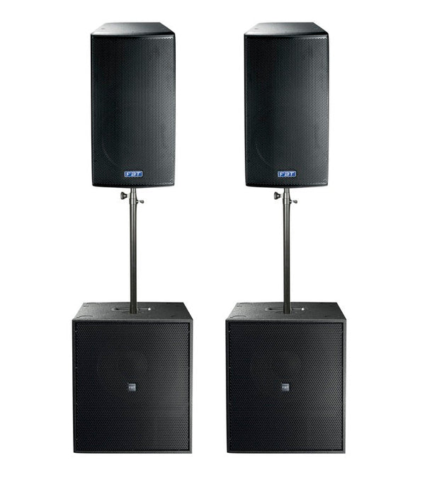 FBT MT 1000 Active Sound System - Powerful PA with Mitus 152A and VHA 118.2SA Subwoofers - Ev - Entz Music