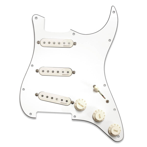 Fishman Fluence Single Width for Strat – Loaded Pickguard, 3-Pickup Set (PRF-STR-WPG)