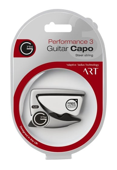 G7th Performance 3 Capo – Adaptive Radius Technology for Acoustic & Electric Guitars (Silver) - Ev - Entz Music