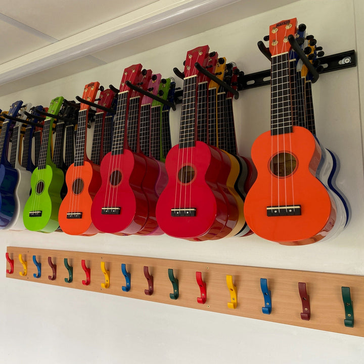 GearHooks® UKU - 15/25 Ukulele Wall Mount – Space - Saving Storage for 15 to 25 Ukuleles - Ev - Entz Music