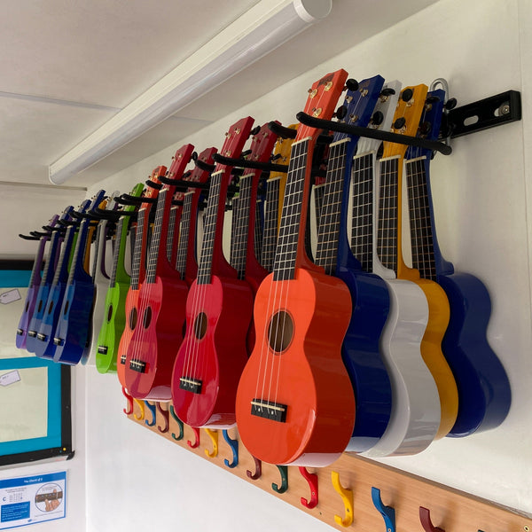 GearHooks® UKU - 15/25 Ukulele Wall Mount – Space - Saving Storage for 15 to 25 Ukuleles - Ev - Entz Music