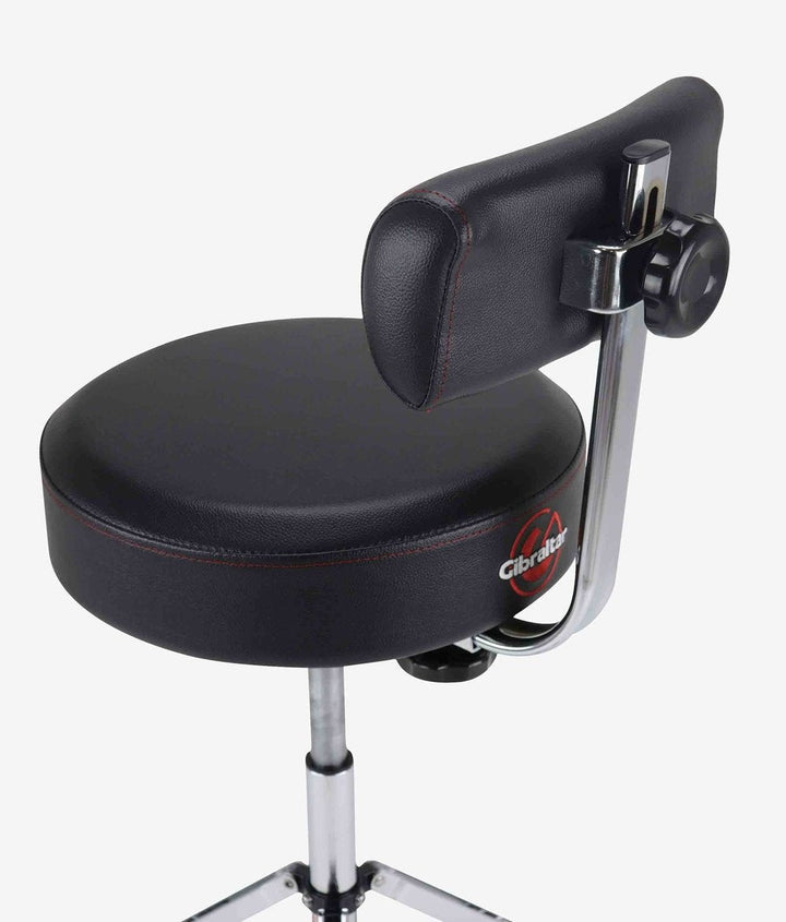 Gibraltar 9608HRTB 15" Hydraulic Round Performance Stool with Backrest - Ev - Entz Music