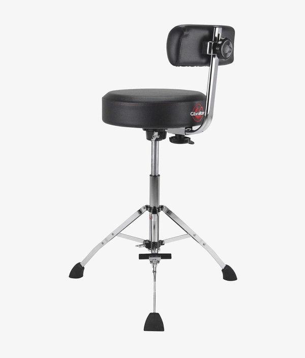 Gibraltar 9608HRTB 15" Hydraulic Round Performance Stool with Backrest - Ev - Entz Music