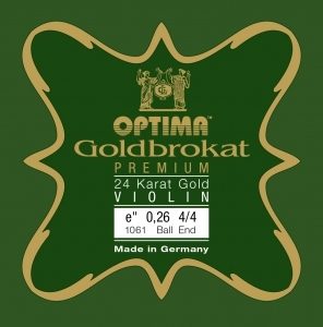 GOLDBROKAT PREMIUM E BALL END 24K GOLD VIOLIN STRINGS - Ev - Entz Music