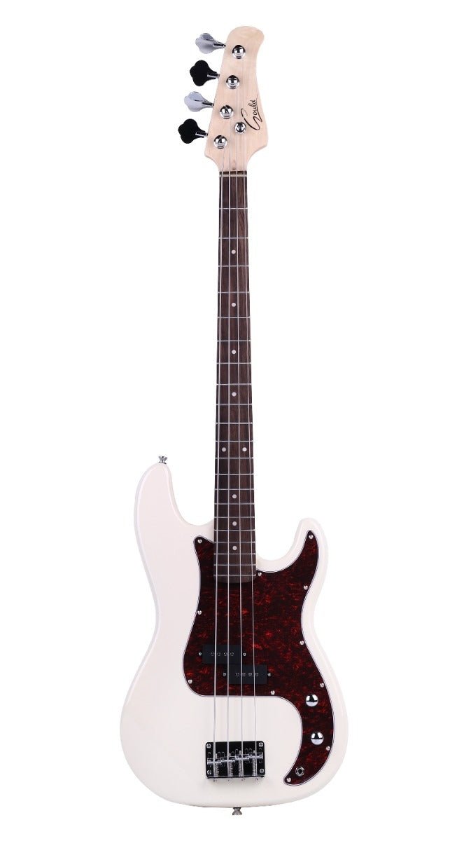 Gould P Style 4 - String Electric Bass Guitar - Cream Finish, Poplar Body, P Pickup - Ev - Entz Music