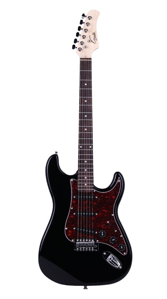Gould ST Style Electric Guitar – Black, 3 Single - Coil Pickups, Maple Neck - Ev - Entz Music