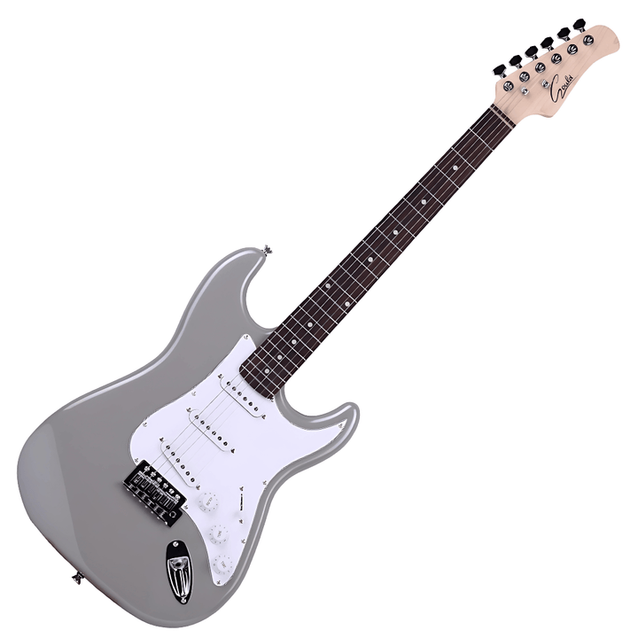 Gould ST Style Electric Guitar – Metallic Inca Silver, 3 Single - Coil Pickups, Maple Neck - Ev - Entz Music