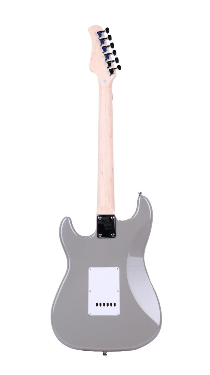 Gould ST Style Electric Guitar – Metallic Inca Silver, 3 Single - Coil Pickups, Maple Neck - Ev - Entz Music