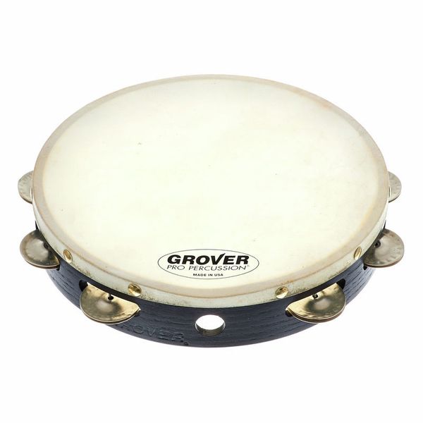 Grover 10" Single Row German Silver Tambourine - Ev - Entz Music