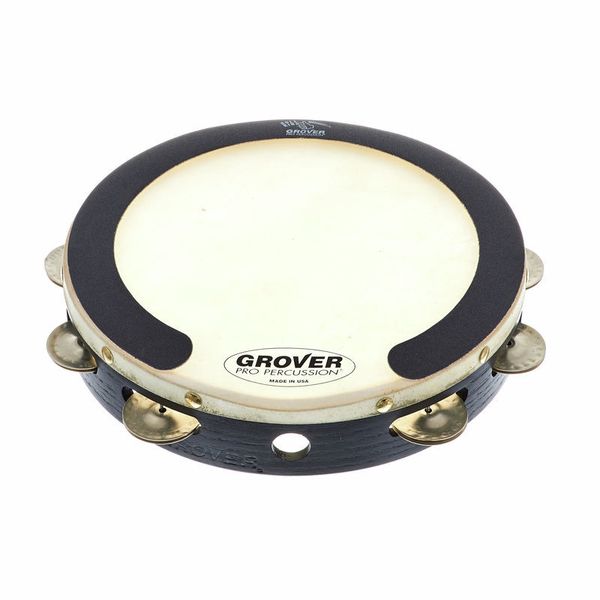 Grover 10" Single Row German Silver Tambourine - Ev - Entz Music
