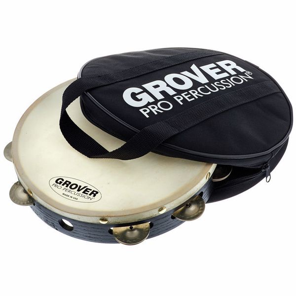 Grover 10" Single Row German Silver Tambourine - Ev - Entz Music