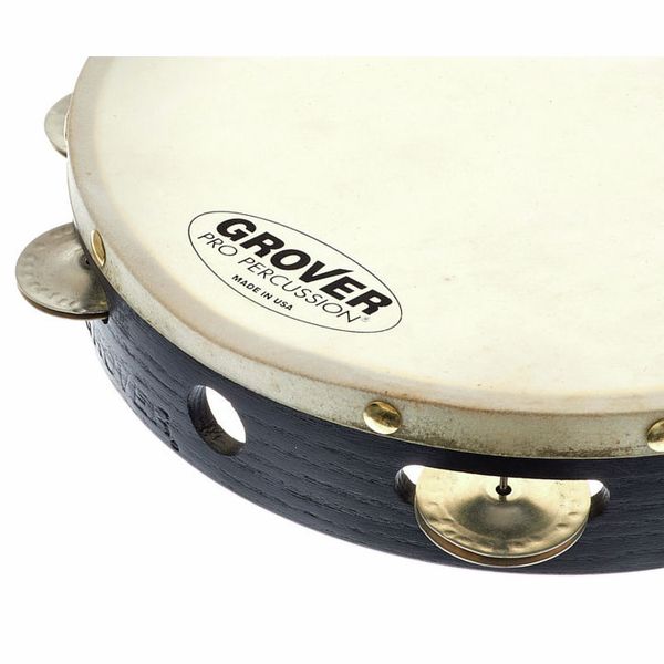 Grover 10" Single Row German Silver Tambourine - Ev - Entz Music