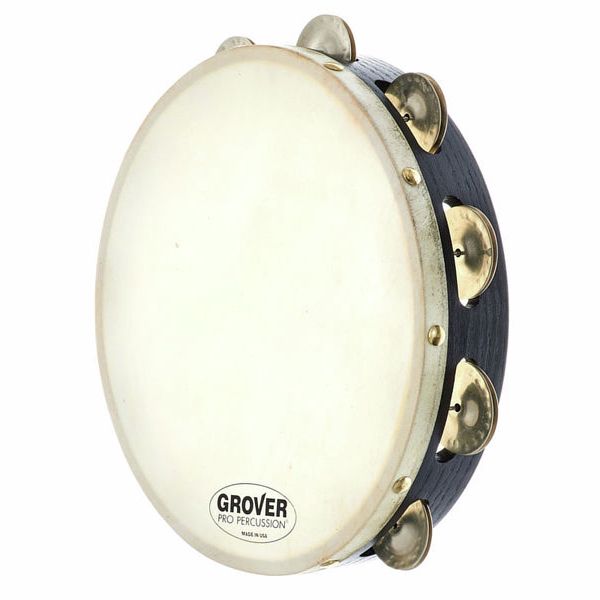 Grover 10" Single Row German Silver Tambourine - Ev - Entz Music