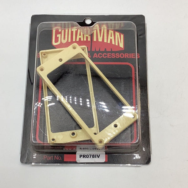 Guitar Man Humbucker Pickup Surround Set - Ivory - Ev - Entz Music