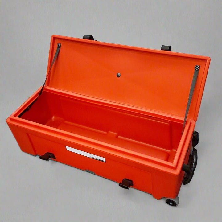 Hardcase Red 28" Hardware Case with Wheels - Durable 28 - Inch Drum Hardware Case with Wheels - Ev - Entz Music