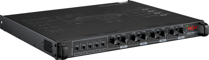 HH MZ - 280Q 4 - Zone Amplifier – 4x 280W RMS, 70/100V & 4Ω, Rack - Mountable with EQ & Remote Control - Ev - Entz Music