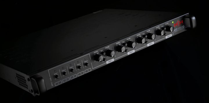 HH MZ - 280Q 4 - Zone Amplifier – 4x 280W RMS, 70/100V & 4Ω, Rack - Mountable with EQ & Remote Control - Ev - Entz Music