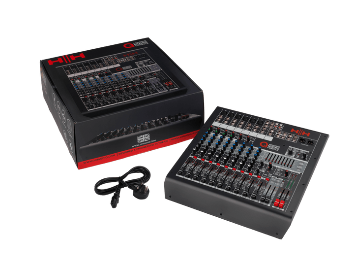 HH Q12FX Compact 12 - Channel Analogue Mixing Console – USB, DSP Effects & Graphic EQ - Ev - Entz Music