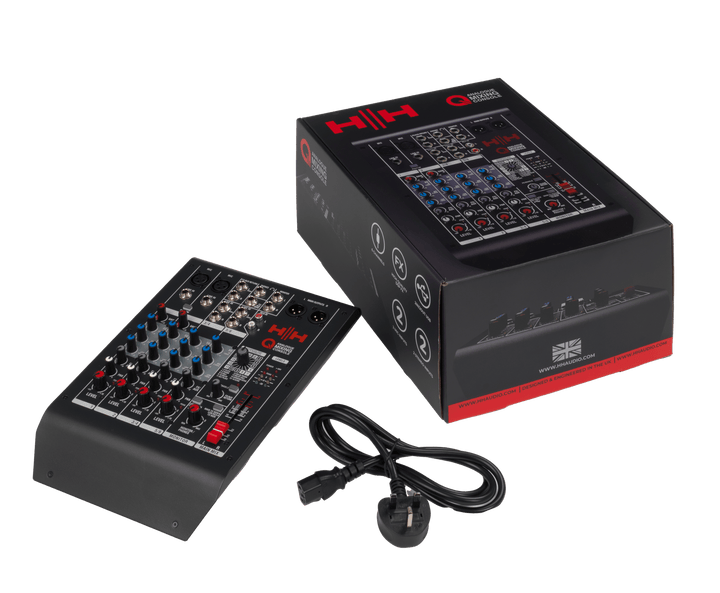 HH Q6FX Compact 6 - Channel Mixer – USB Audio, DSP Effects & 3 - Band EQ - Ev - Entz Music
