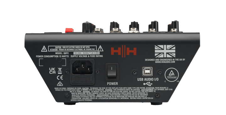 HH Q6FX Compact 6 - Channel Mixer – USB Audio, DSP Effects & 3 - Band EQ - Ev - Entz Music