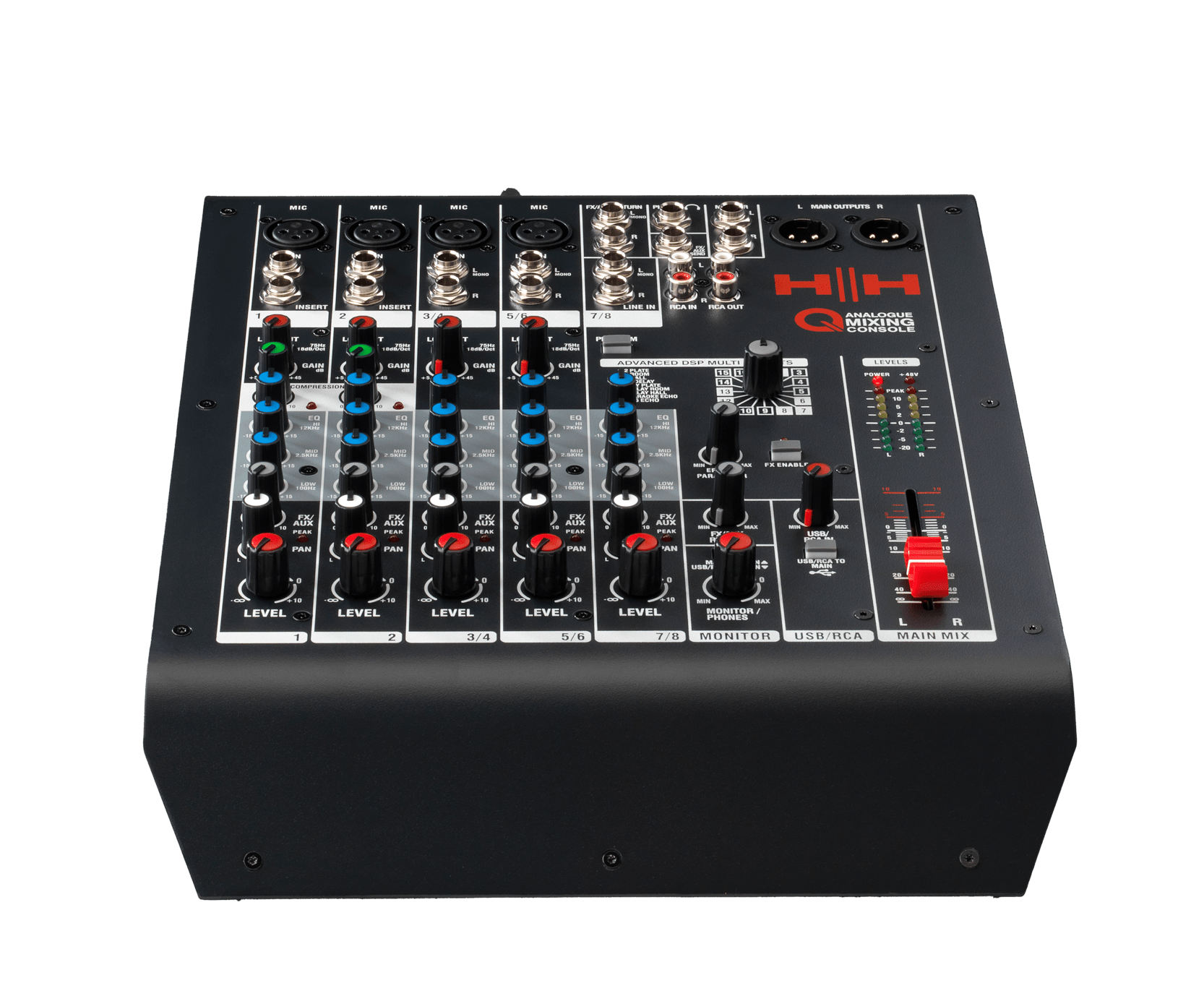 Compression Console HH Q8FX Compact 8-Channel Analogue Mixing | Ev-Entz Music
